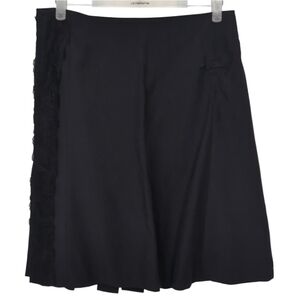Luisa Cerano Women's‎ Size 10 Black Midi A Line Skirt